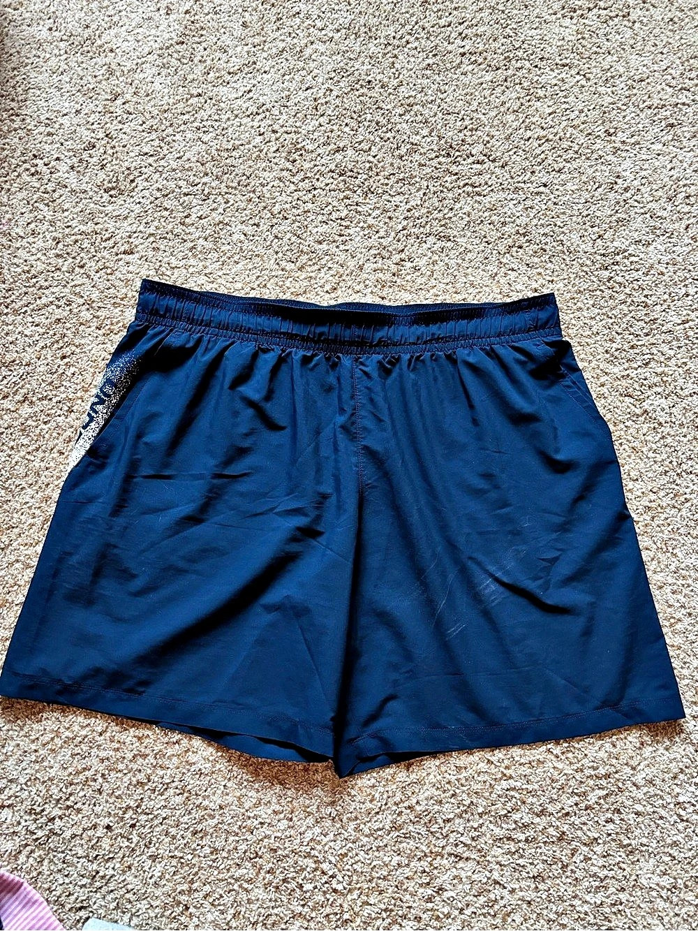 Men’s Under Armour Tech Woven Wordmark Shorts Blue XXL